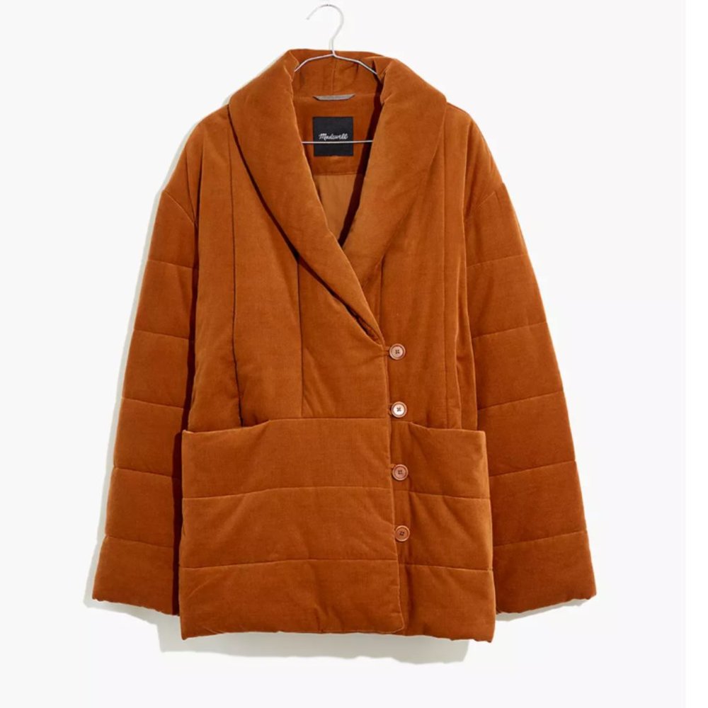 BNWT MADEWELL Corduroy Ensley Quilted Jacket Size Medium